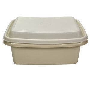 Tupperware Vintage Almond Ice Cream Keeper and Translucent Lid   #1